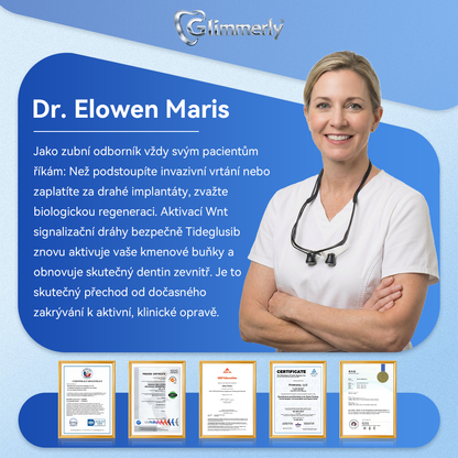 🎊Glimmerly® 🦷Microneedle naplast pro opravu zubi a dasni s Tideglusibem  |Pokročilé zubní pásky s aktivací kmenových buněk (obnovuje sklovinu a dentin • posiluje dásně • odstraňuje plak a zápach • zastavuje citlivost zubů) 3.0