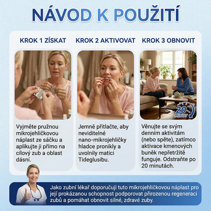 🎊Glimmerly® 🦷Microneedle naplast pro opravu zubi a dasni s Tideglusibem  |Pokročilé zubní pásky s aktivací kmenových buněk (obnovuje sklovinu a dentin • posiluje dásně • odstraňuje plak a zápach • zastavuje citlivost zubů) 3.0